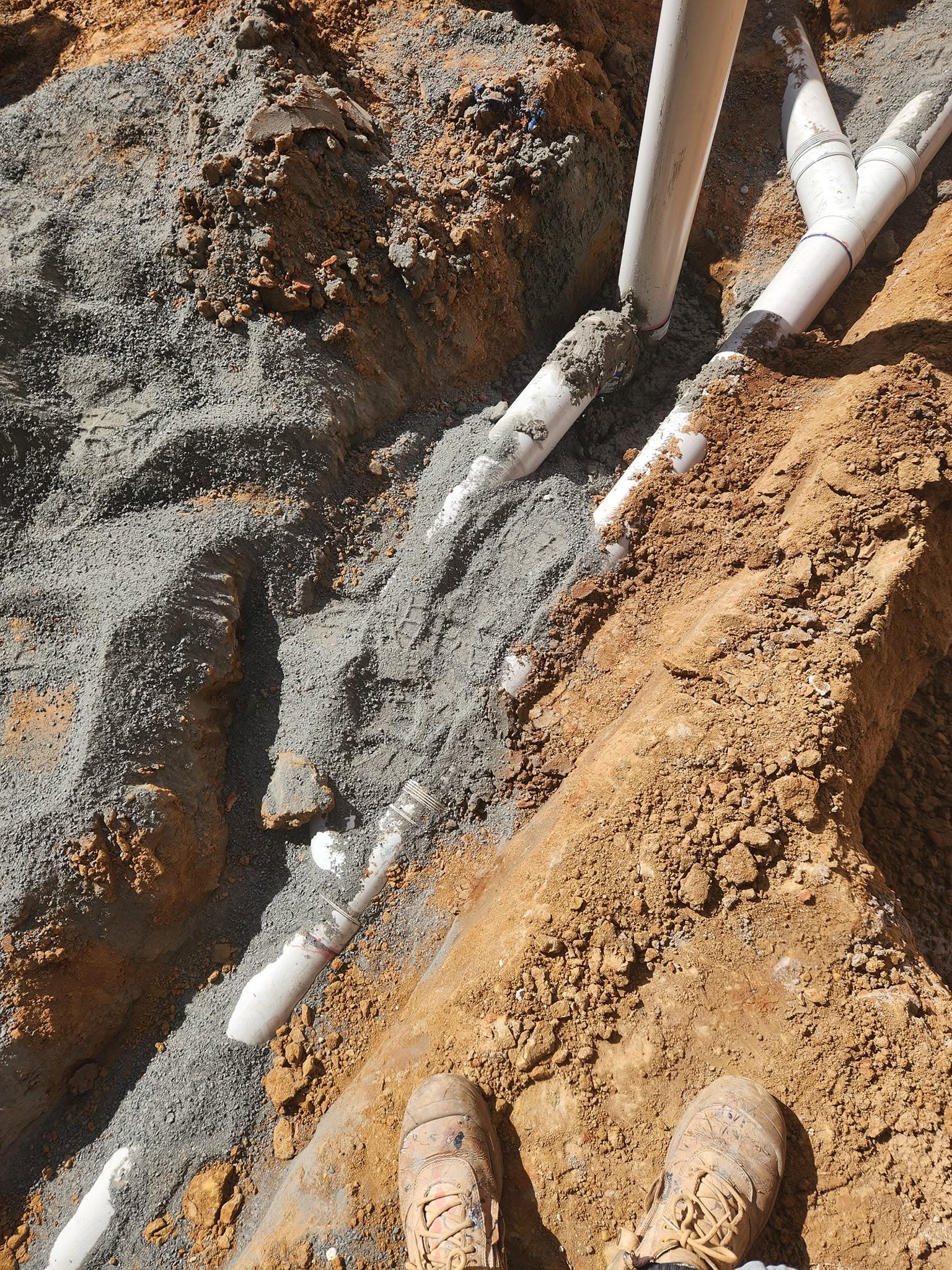 Real plumbing work by JAK Plumbing Services in North West Tasmania